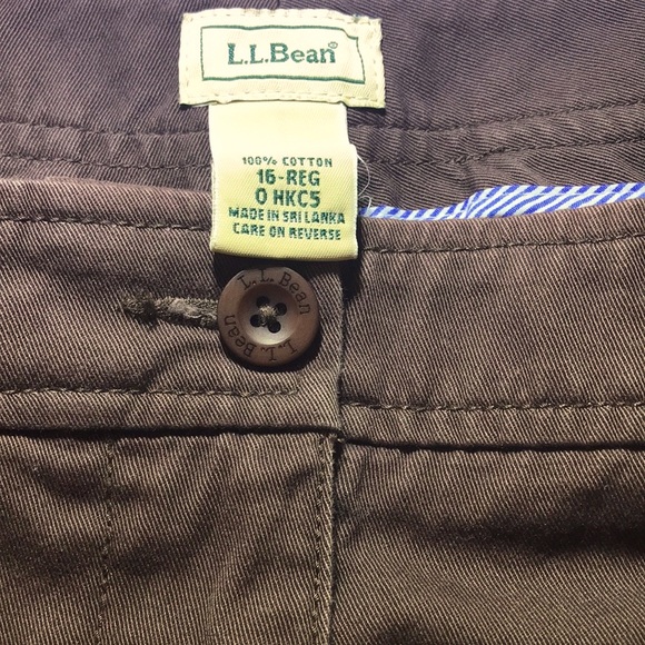 EUC L.L. Bean Brown Cotton Midi Skirt w/ Pockets size 16 Reg - Picture 5 of 5